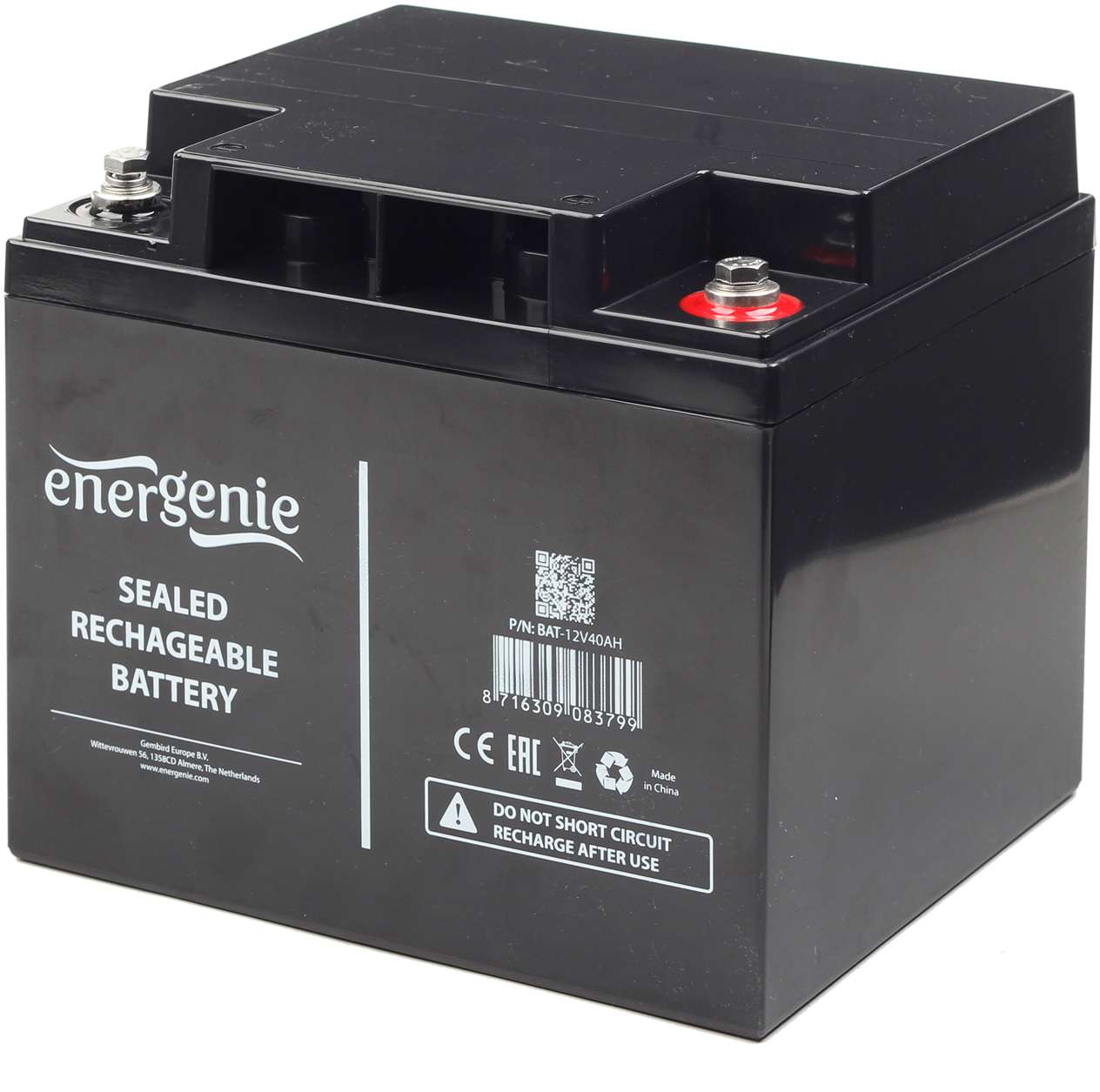 Аккумуляторная батарея EnerGenie AGM 12V 40 Ah (BAT-12V40AH-) – фото ...
