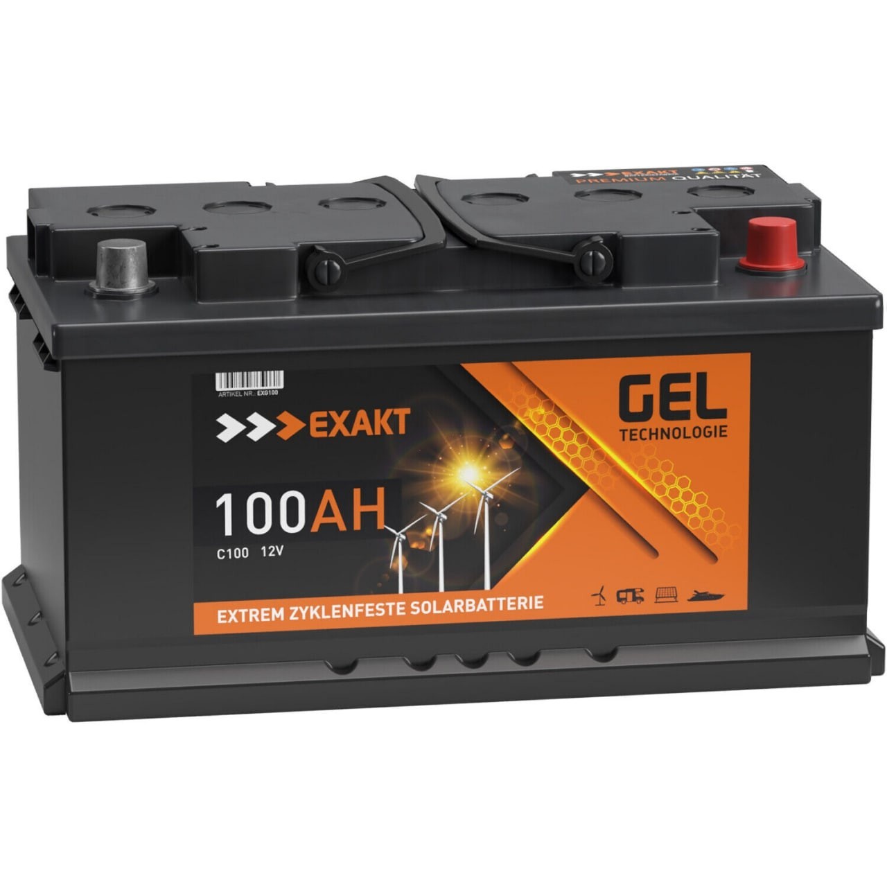 Акумулятор гелевий EXACT C100 Solar Batterie 100Аh/12V GEL – фото, отзывы,  характеристики в интернет-магазине ROZETKA от продавца: DSP inc | Купить в  Украине: Киеве, Харькове, Днепре, Одессе, Запорожье, Львове