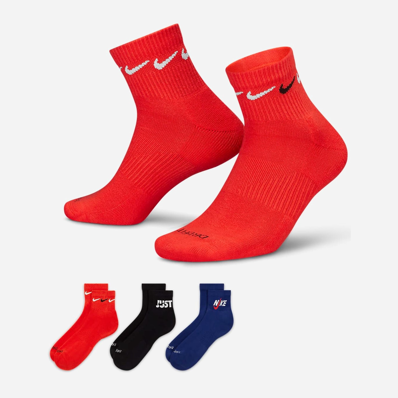 Red store nike socks