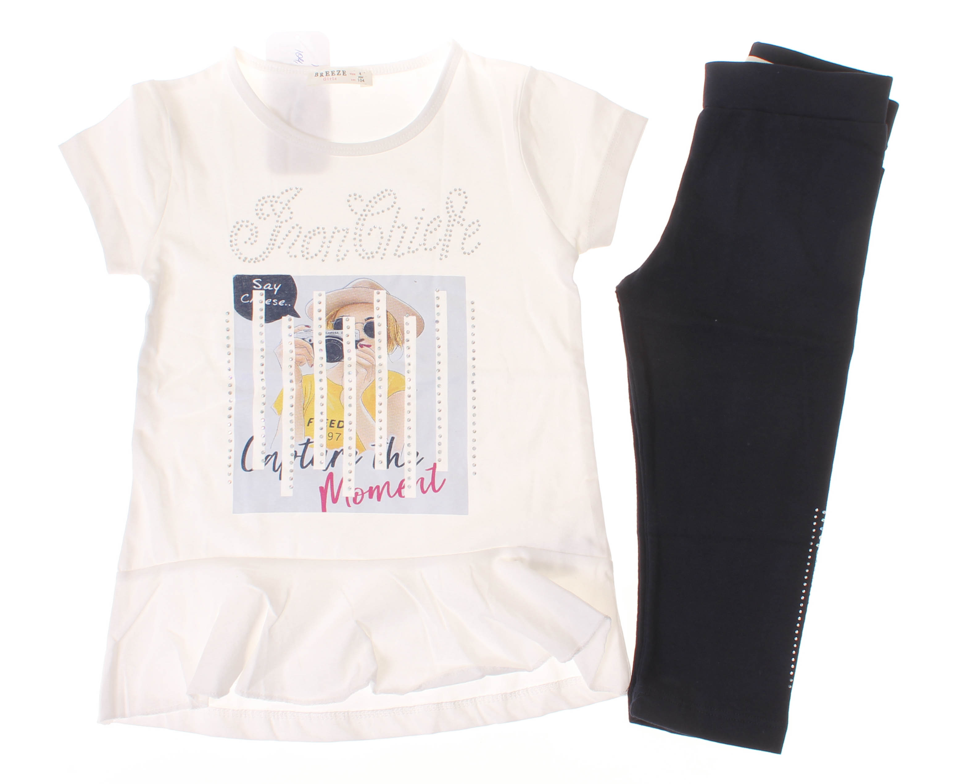 

Футболка + Капри Breeze Кремовый 128 см 13735 (497207)