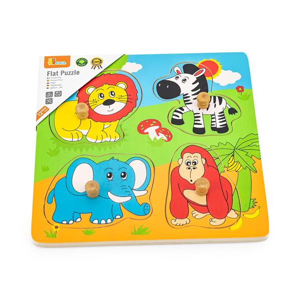 

Деревянная рамка-вкладыш Viga Toys Зверята в Африке (59563)