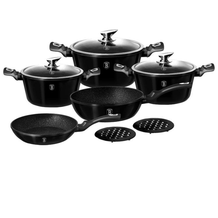 

Набор посуды Berlinger Haus 10 предметов Metallic Line SHINY BLACK Edition BH 1663N