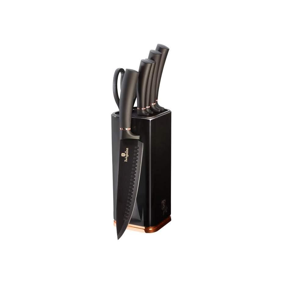 

Набор ножей на подставке BLACK ROSE Berlinger Haus из 7 предметов BH 2422