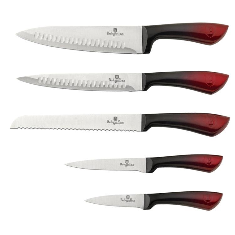 

Набор кухонных ножей 6 предметов Metallic Line Black-Burgundy Edition BH 2176