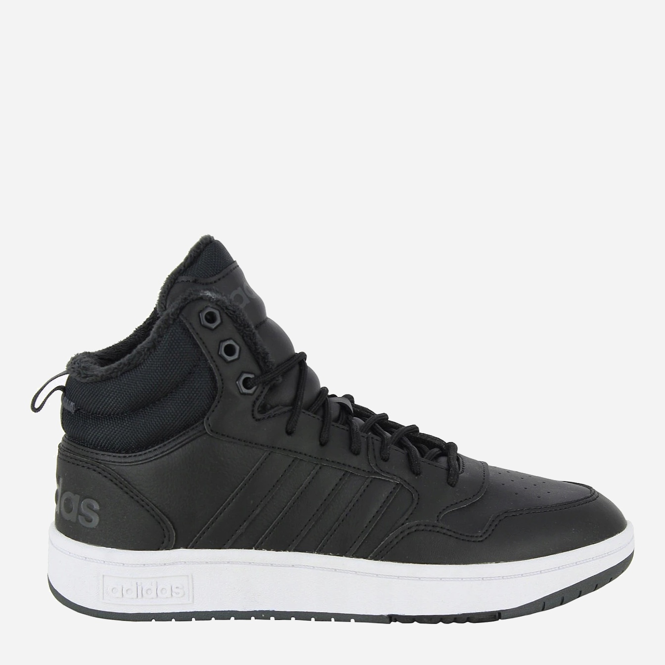 Акция на Чоловічі черевики високі Adidas Hoops 3.0 Mid Wtr GZ6679 46.5 (11.5UK) 30 см Чорні от Rozetka