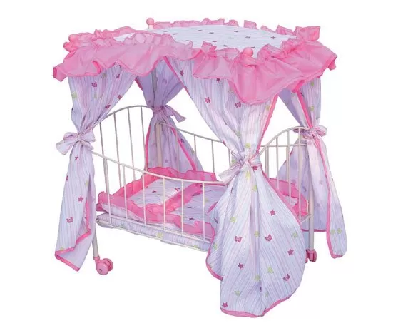 

Кроватка для куклы в розовом цвете Melogo 46x25x33 см (RT9350Е)