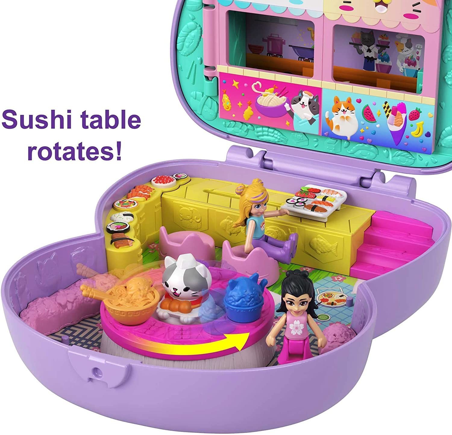 Игровой набор Полли Покет Mattel Polly Pocket Sushi Shop Cat Карманный Мир  Суши Бар Котик (HCG21) – фото, отзывы, характеристики в интернет-магазине  ROZETKA от продавца: VRS | Купить в Украине: Киеве, Харькове,