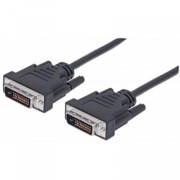 Кабель мультимедійний DVI to DVI 24+1pin, 1.8m Manhattan (328838 ...