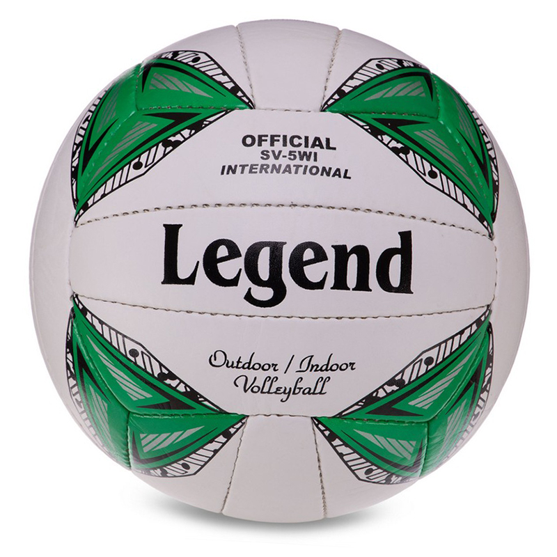 Мяч волейбольный VB-3127 Legend №5 Бело-зеленый (57430031) – низкие ...
