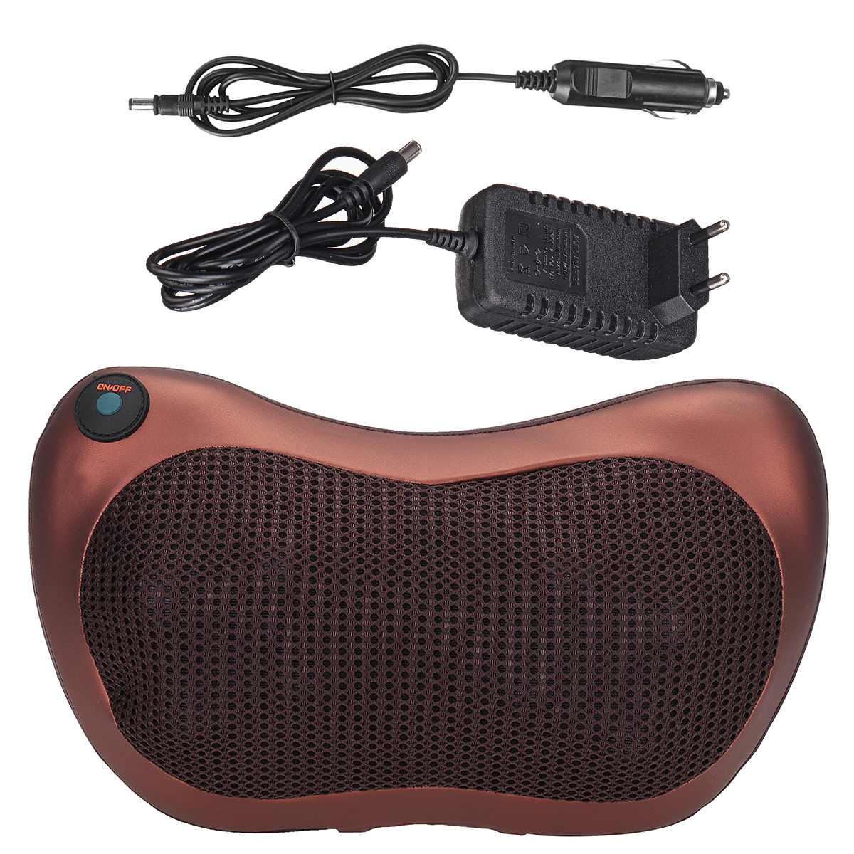 Массажная подушка для шеи и спины Massage Pillow от сети 12 и 220В с ...