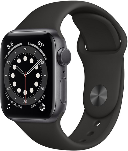 

Смарт-годинник Apple Watch Series 6 GPS 40mm Space Gray Aluminium Case with Black Sport Band (MG133UL/A)
