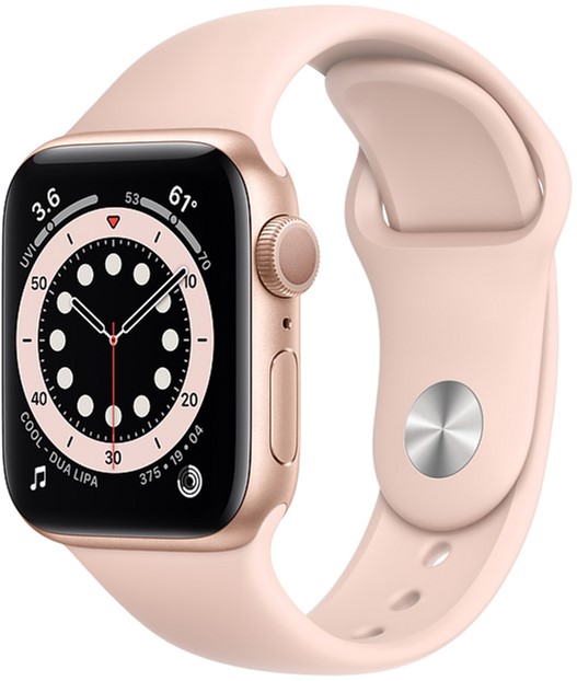 

Смарт-годинник Apple Watch Series 6 GPS 40mm Gold Aluminium Case with Pink Sand Sport Band (MG123UL/A)