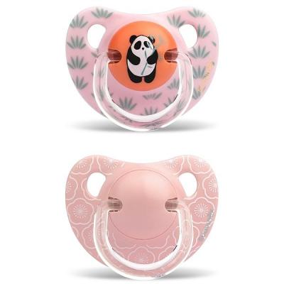 

Пустышка Suavinex Истории панды, 6-18 мес 2 шт розовый (303873)