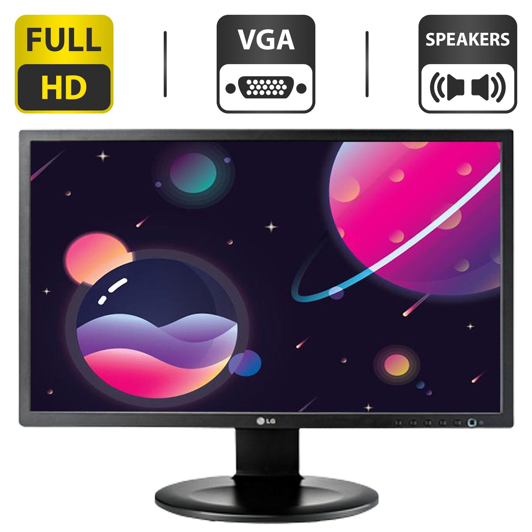 Монитор LG 24MB35PM-B / 24" (1920x1080) IPS / VGA / DVI / Встроенные ...
