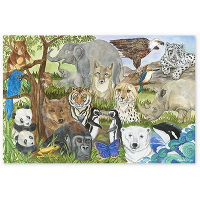 

Пазл Melissa&Doug Мега "Вымирающие виды животных", 48 элементов (MD4437)