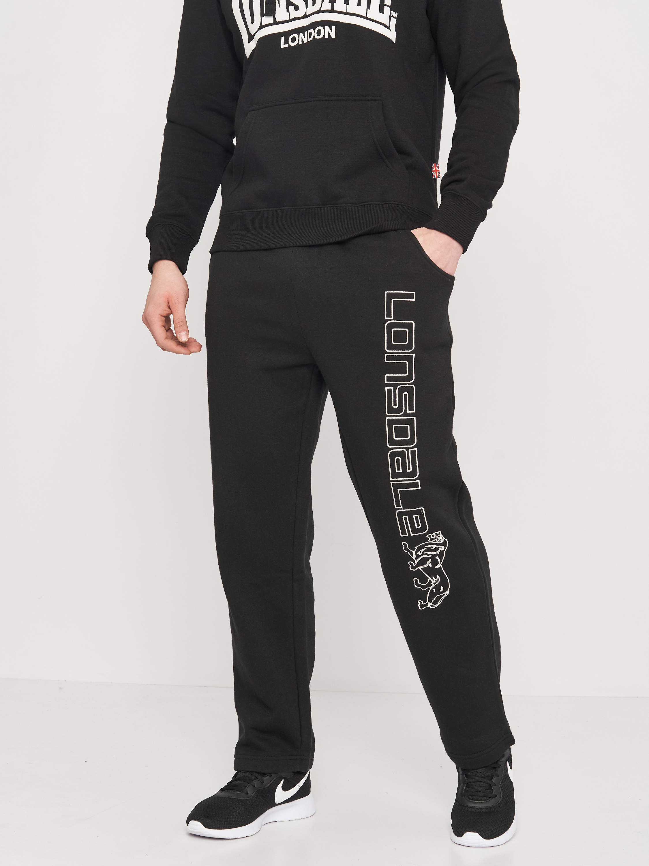 Акція на Спортивні штани чоловічі Lonsdale Stonesfield 114609-1000 M Black від Rozetka
