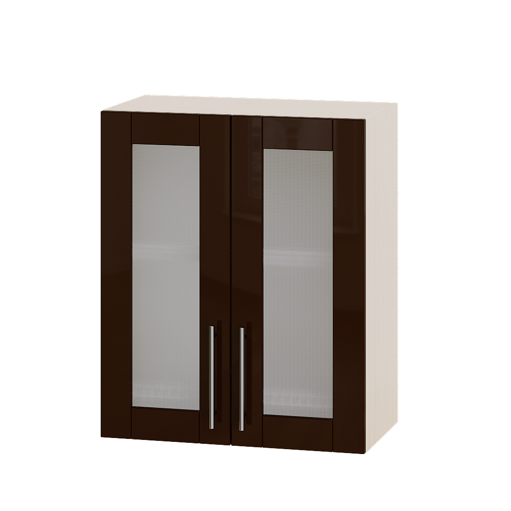 

Кухня Модерн модуль Верх Для Сушки Витрина ВВ06-600 Шоколад Глянец - Дуб молочный 60х30х72см + сушилка для посуды