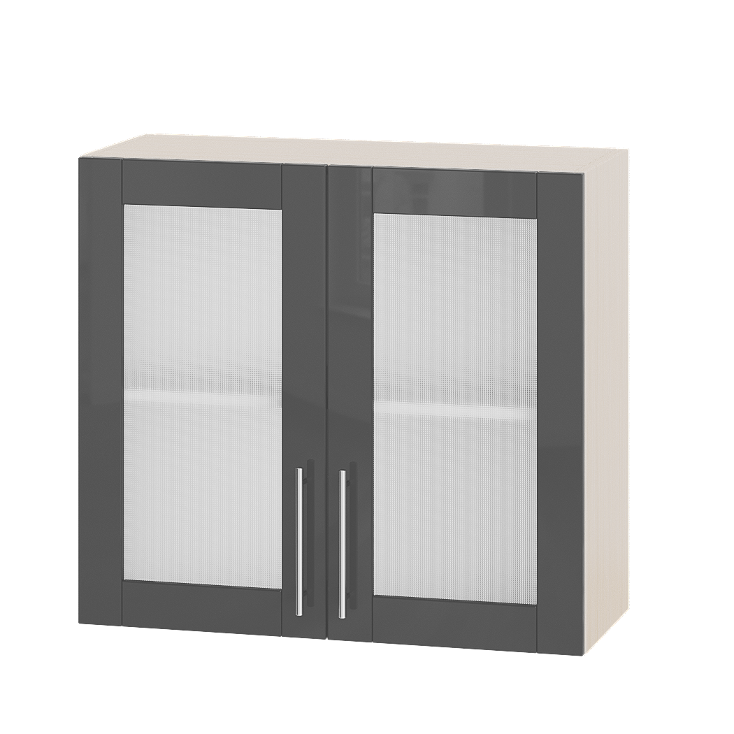 

Кухня Модерн модуль Верх Витрина ВВ10-800 Гранит Глянец - Дуб молочный 80х30х72см