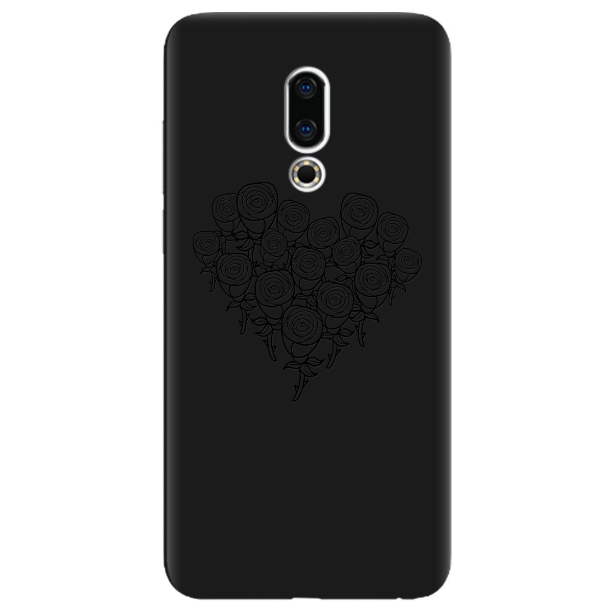 Чехол для Meizu 16 черный матовый soft touch Love (11210040206052574 ...