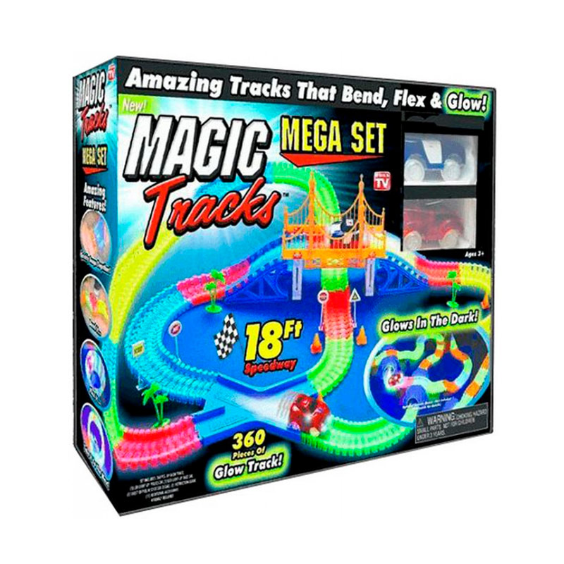 

Конструктор трек для машинок Magic Tracks 360 деталей
