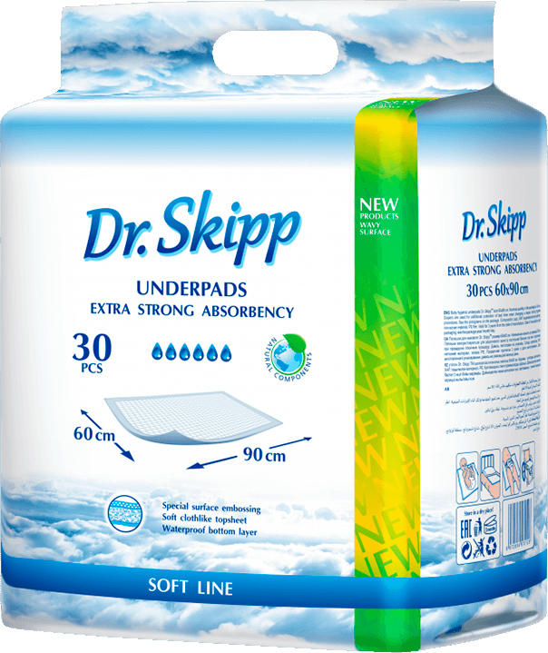 

Пеленки гигиенические Dr. Skipp SAP 60x90 30 шт (6972854570128)