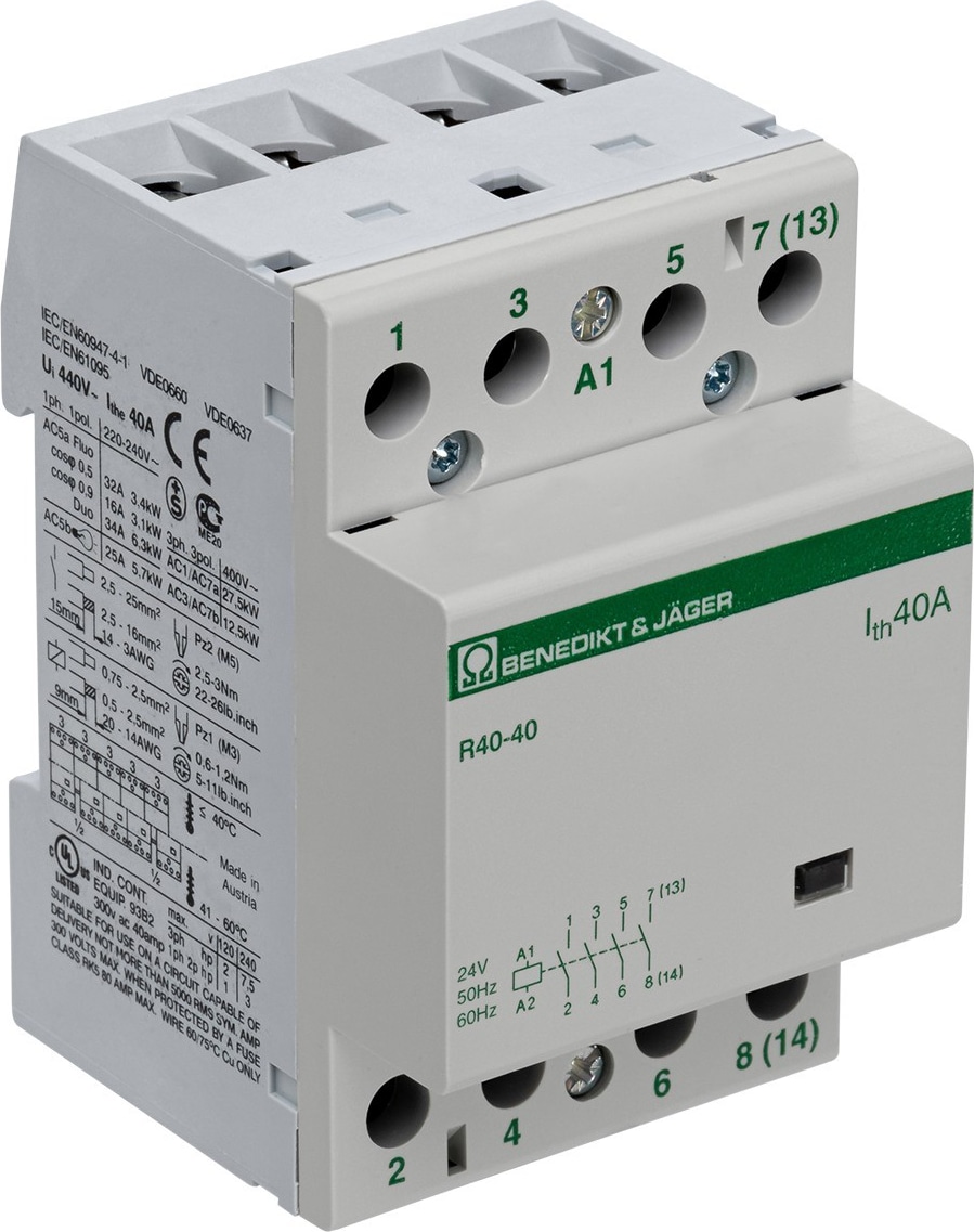 Контактор Benedict R40-40 40А 4NO 24В 50Hz (16535) – низкие цены ...