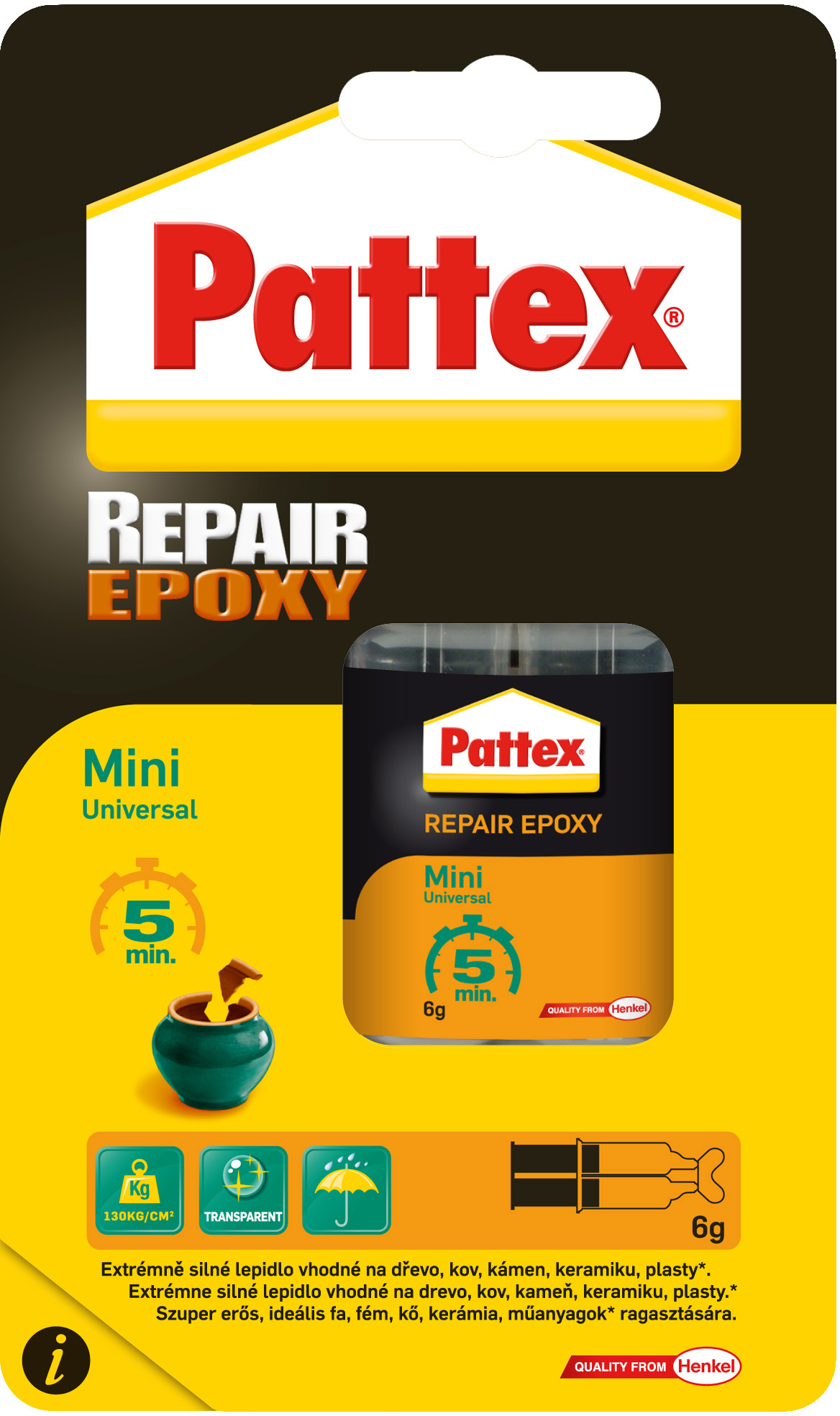 Клей Супер Эпокси Pattex Universal Epoxy 6 мл (9000100671385) – фото ...
