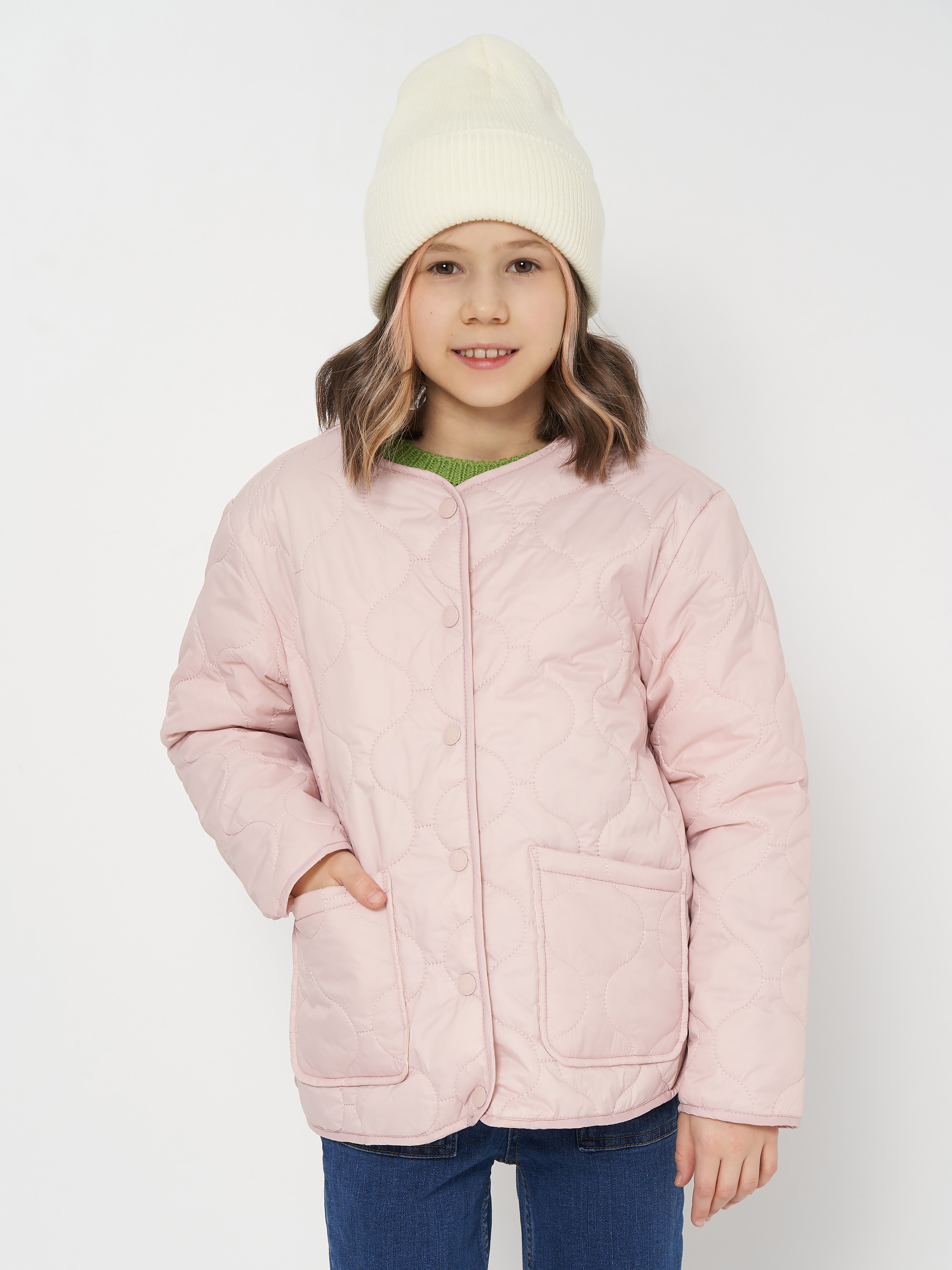 Акція на Дитяча демісезонна куртка для дівчинки Coccodrillo Flower WC2152201FLO-033 122 см Пудровий/Рожевий від Rozetka