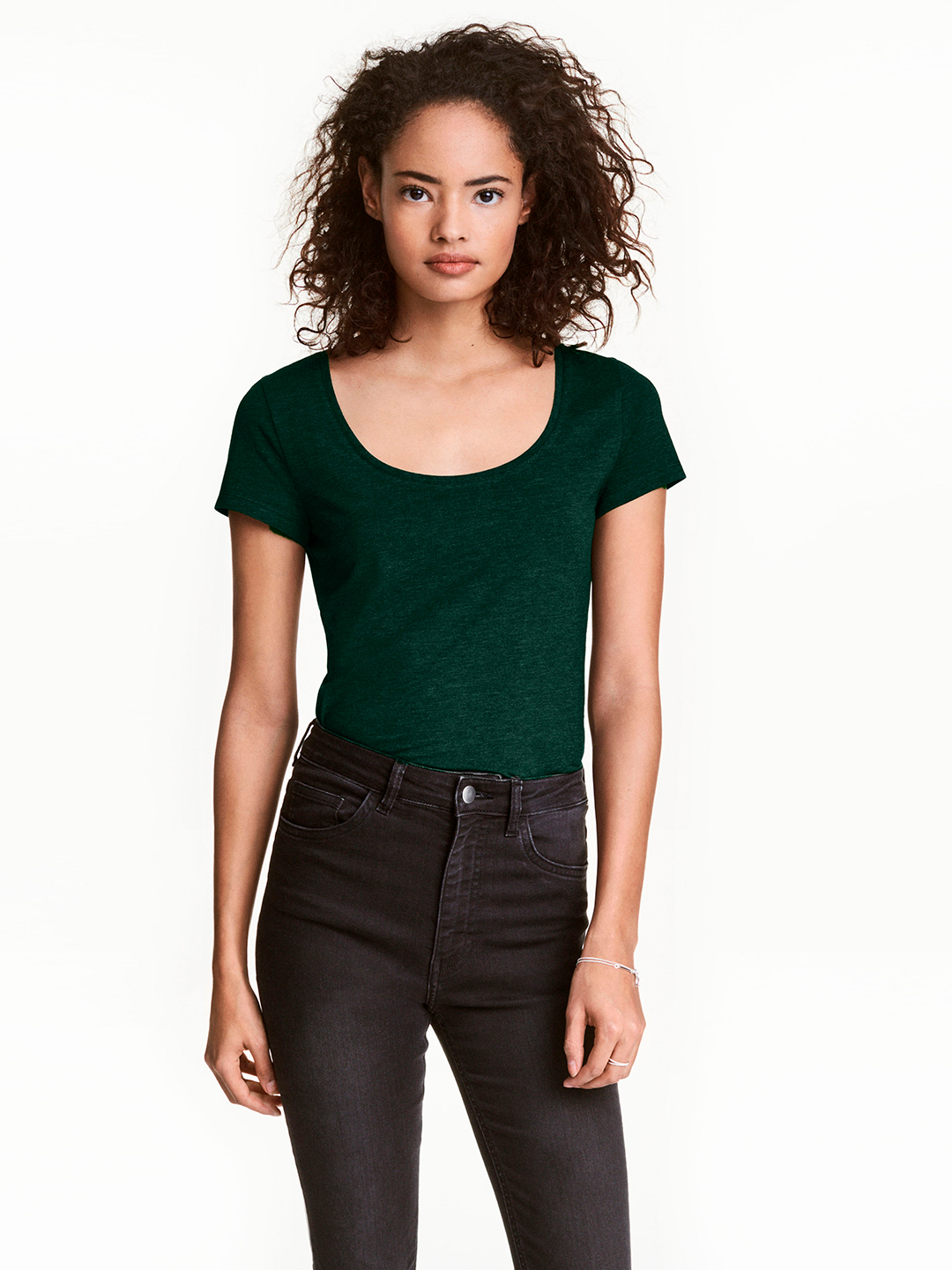 

Футболка H&M 2649844RP2 M Темно-зеленая