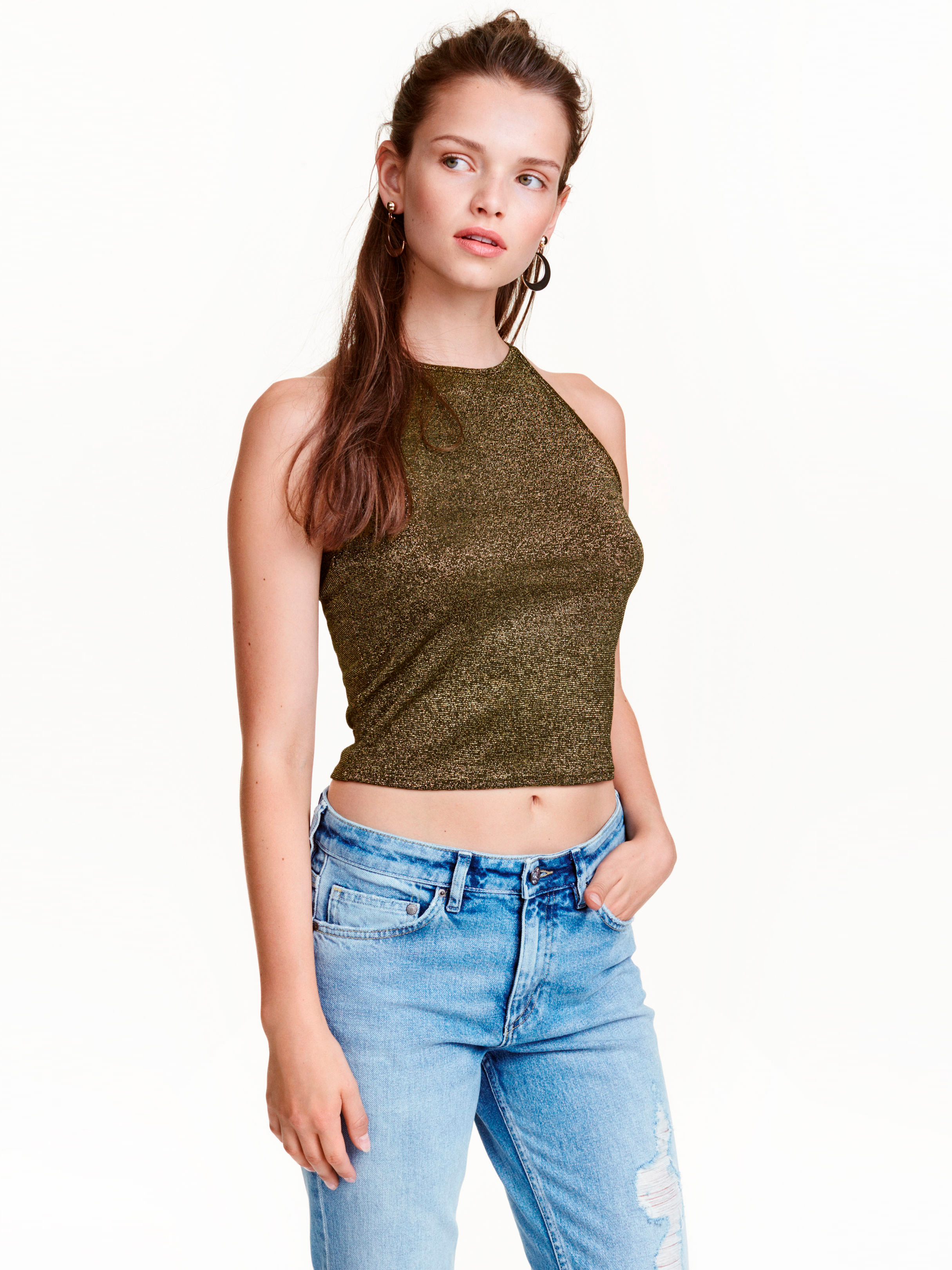 

Топ H&M 4209374RP2  Золотистый, Топ H&M 4209374RP2 S Золотистый