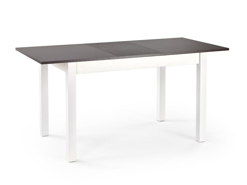 

Стол обеденный раскладной в гостиную, кухню Maurycy 118(158)x75 ламинированное ДСП темный орех/ламинированное МДФ белый Halmar Польша