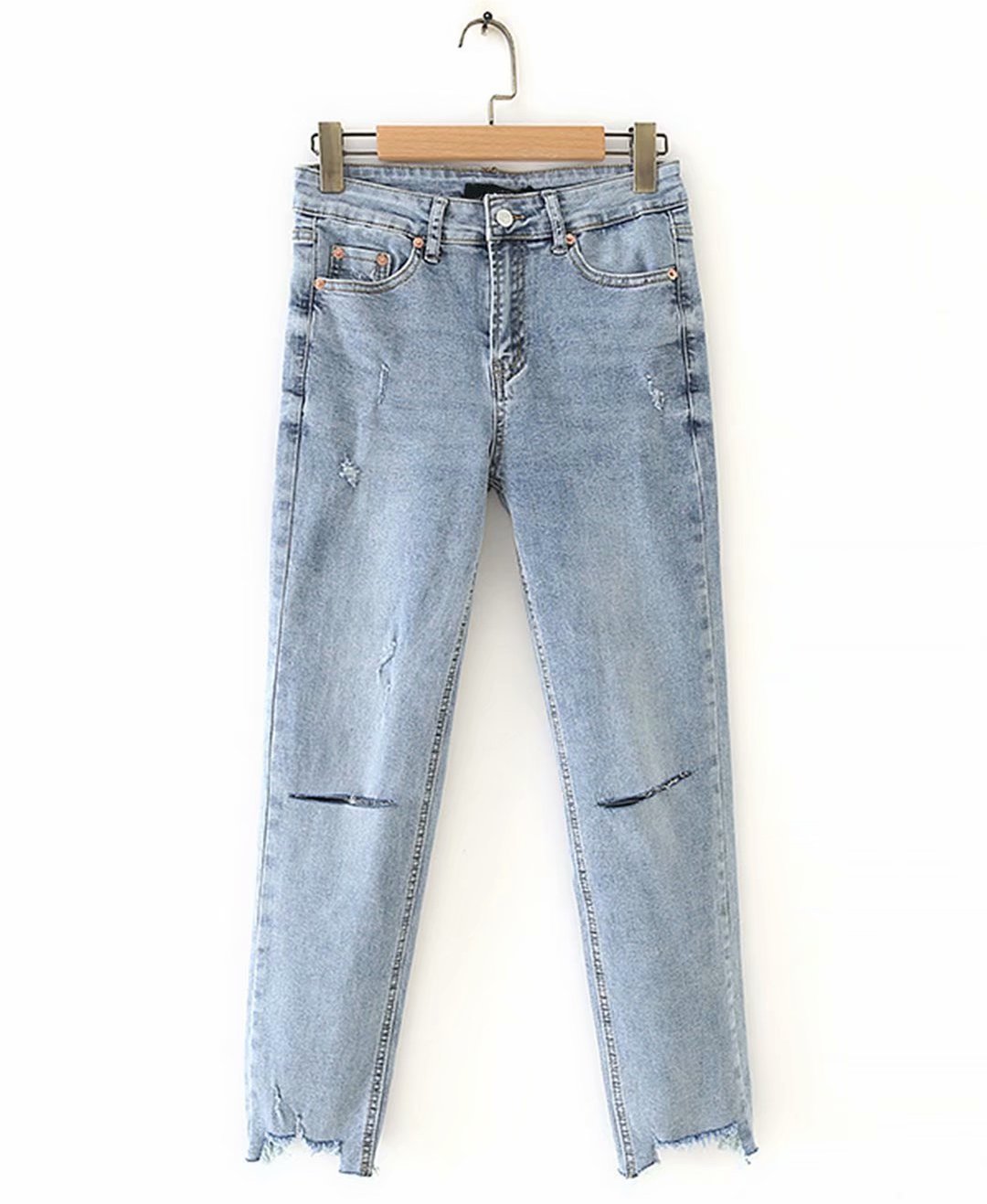 

Джинсы женские distressed с прорезями Sky Berni Fashion (L) Голубой