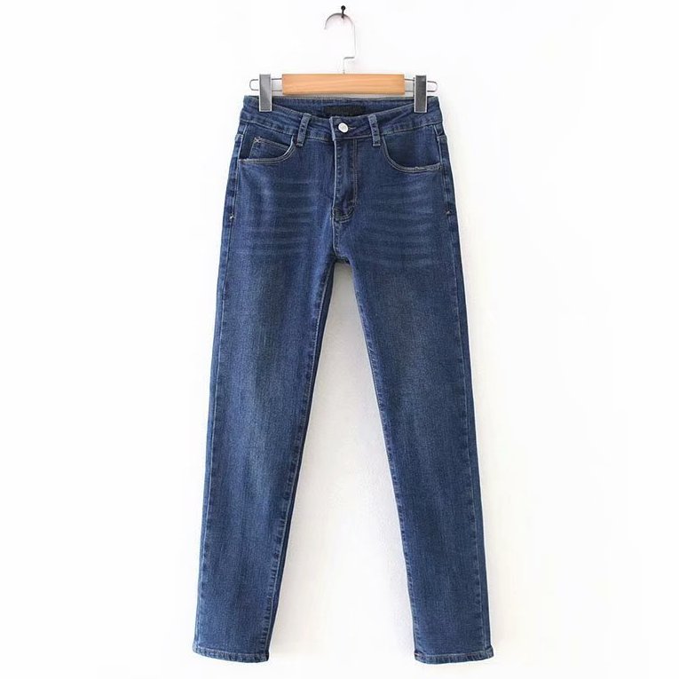 

Джинсы женские slim fit с потертостями Classic Berni Fashion (M) Синий