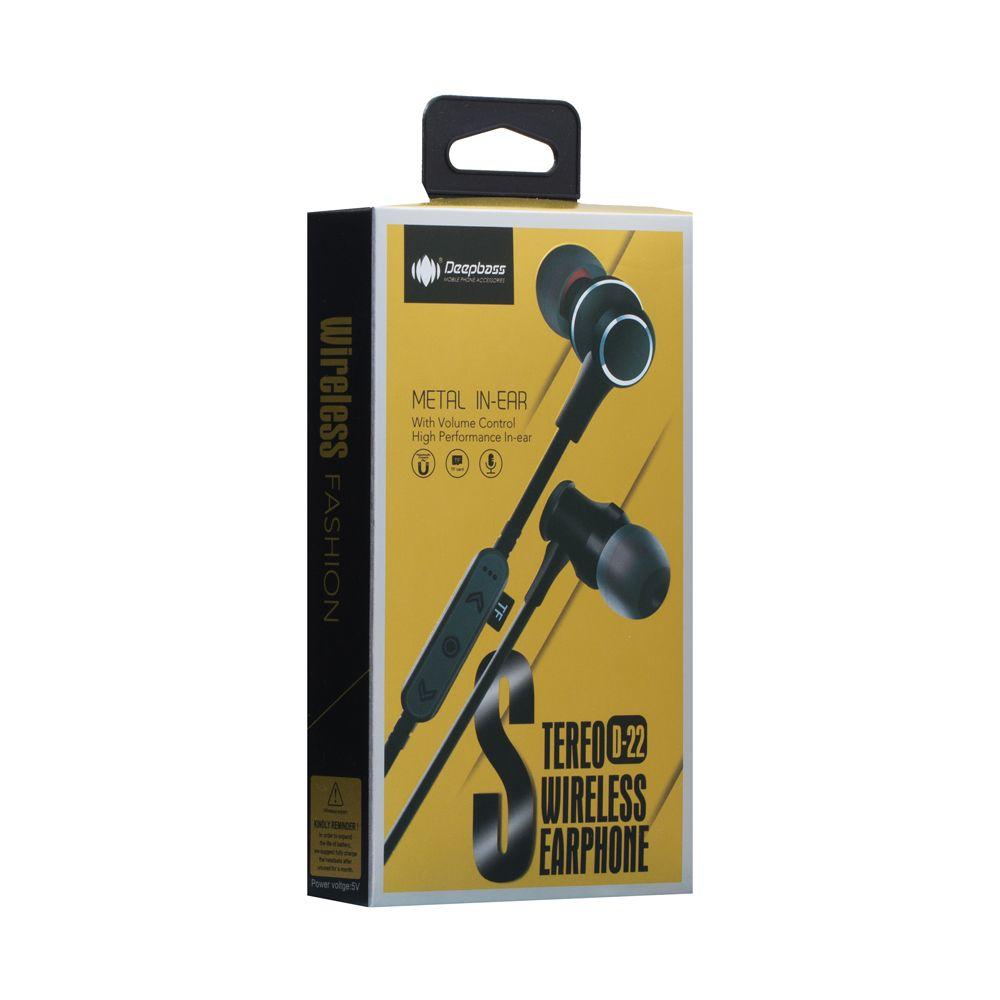 

Беспроводная гарнитура DeepBass D-22 Bluetooth стерео наушники Чёрные