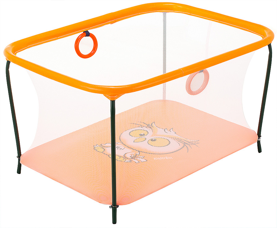 

Манеж детский игровой KinderBox люкс Оранжевый сова с мелкой сеткой (R 26013)
