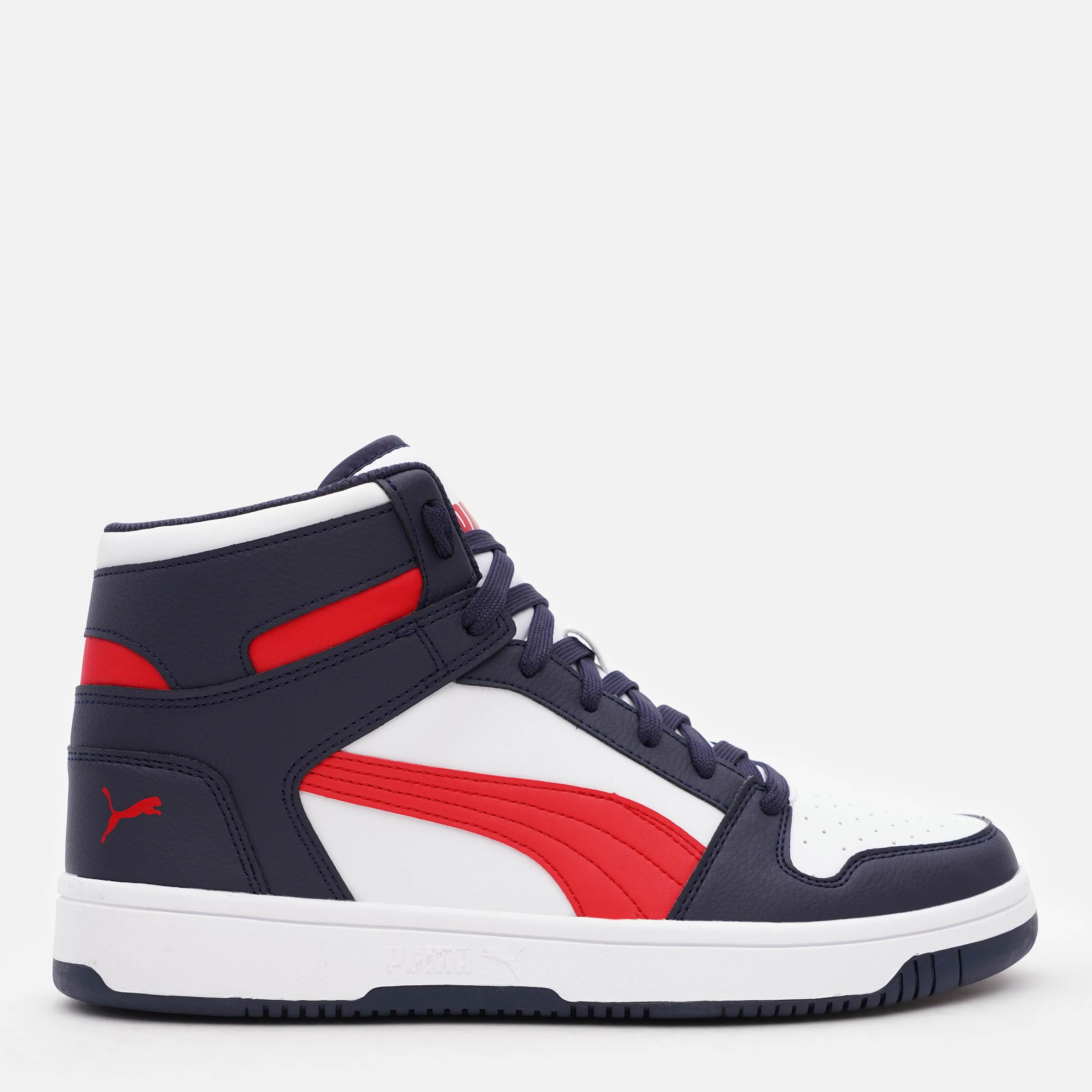 Акція на Чоловічі черевики низькі Puma Rebound LayUp SL 36957329 41 (7.5) 26.5 см Parisian Night-High Risk Red-White від Rozetka