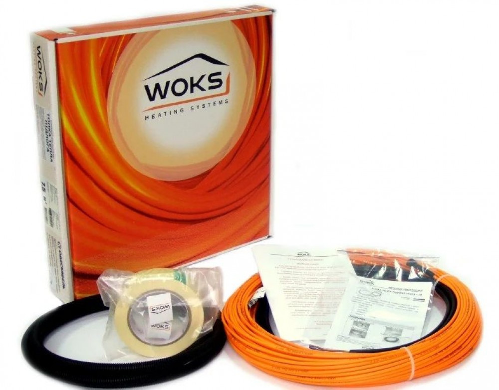 

Электрический теплый пол тонкий кабель Woks-10 450 Вт 48м (двухжильный)