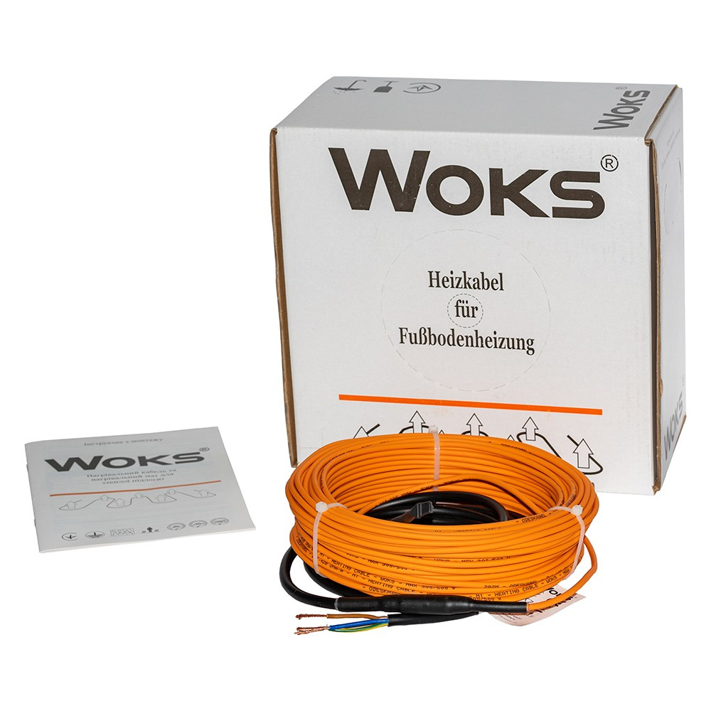 

Электрический теплый пол кабель Woks-18 370 Вт 20м (двухжильный)