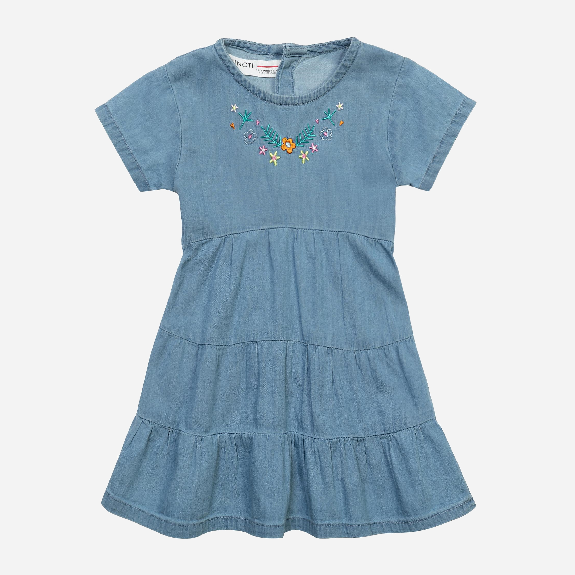 Акція на Дитяча літня сукня для дівчинки Minoti Stripes 2 35697KID 86-92 см Синя від Rozetka
