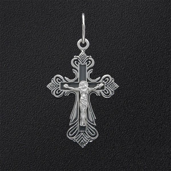 

Серебряный крестик 3128