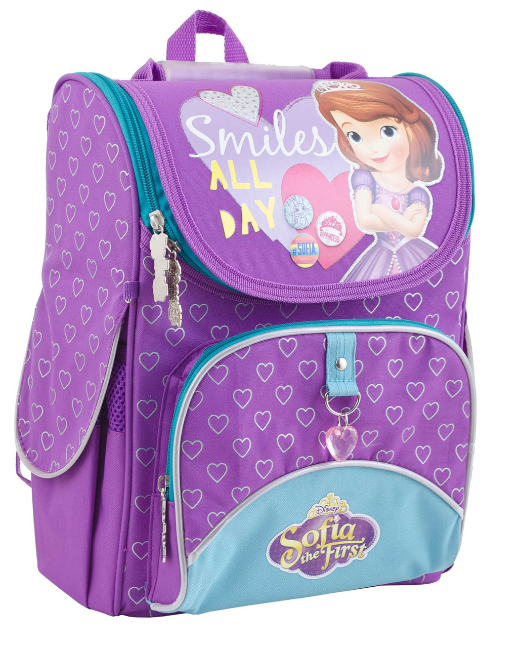 

Рюкзак школьный каркасный 1 Вересня H-11 Sofia purple, 34*26*14