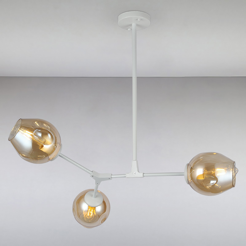 

Люстра подвесная молекула Light House LS-15226-3 WH+BR белая