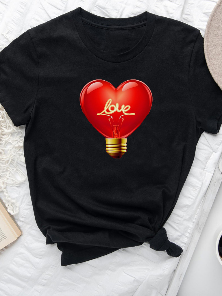 Акция на Футболка Love&Live Bulb love LLP03036 S Чорна от Rozetka