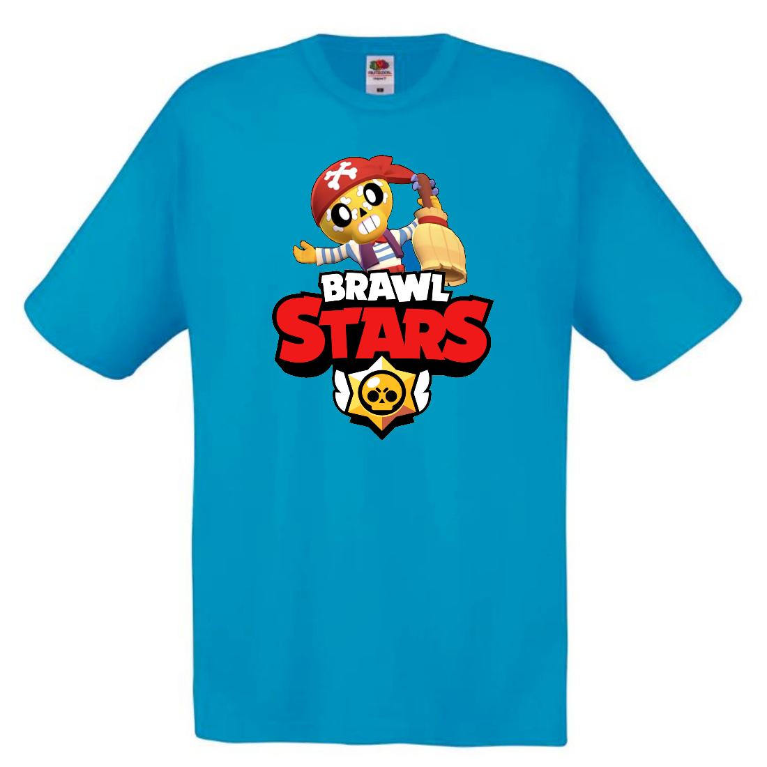

Футболка детская Бравл Старс ПОКО пират (Brawl Stars Poko) голубая 164 см