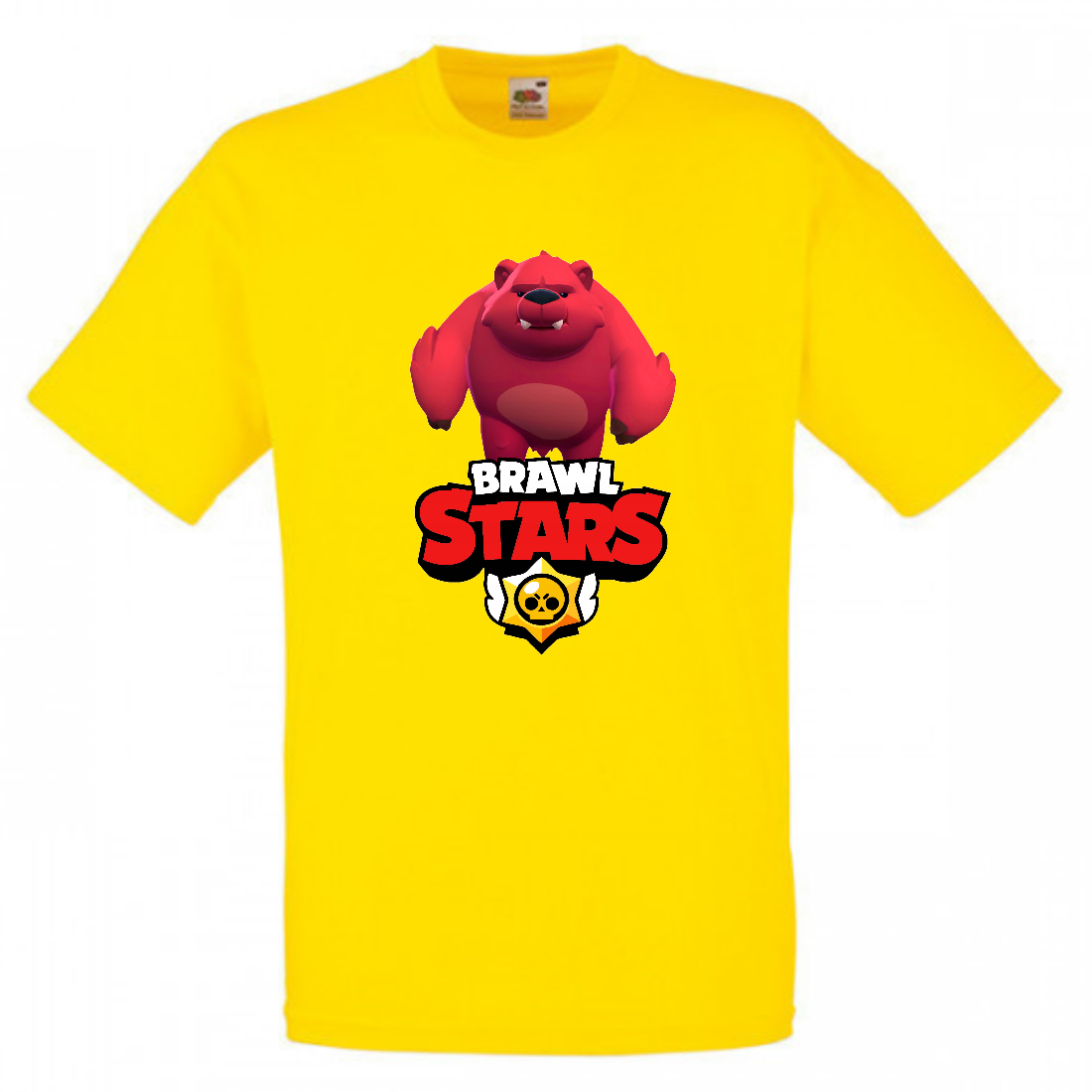 

Футболка детская Бравл Старс Медведь Ниты (Brawl Stars Nita) желтая 164 см