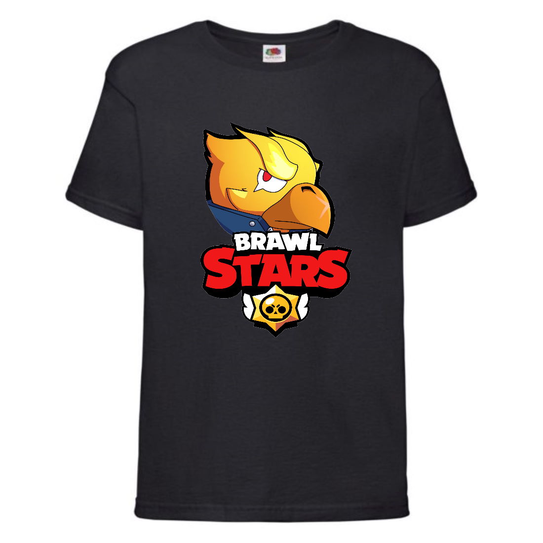

Футболка детская Бравл Старс Золотой Ворон (Brawl Stars Gold Voron) черная 164 см