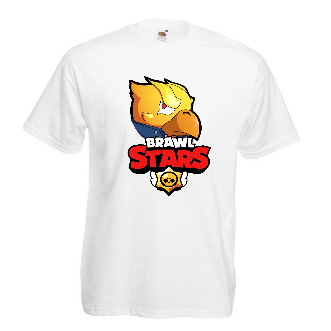 

Футболка детская Бравл Старс Золотой Ворон (Brawl Stars Gold Voron) белая 152 см