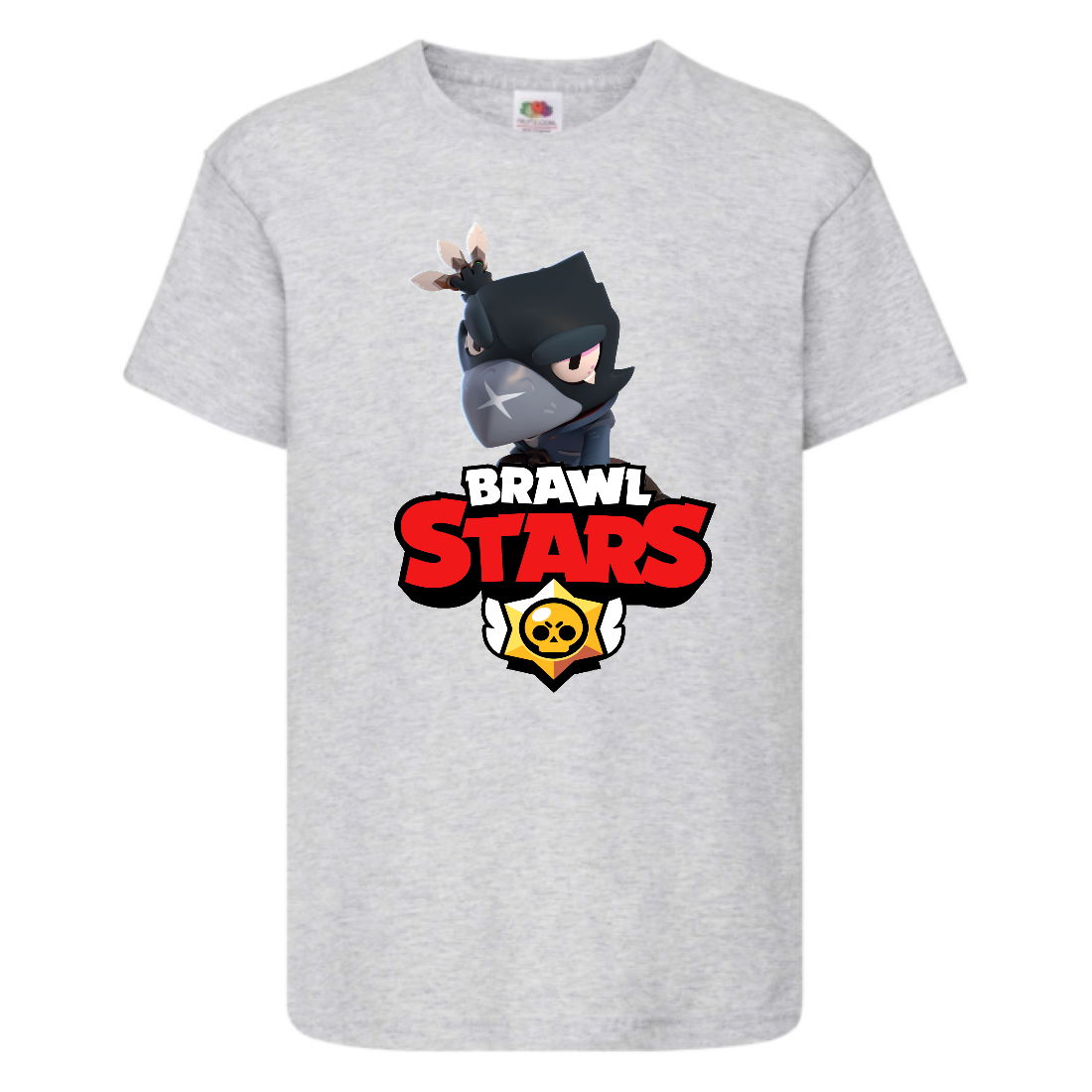 

Футболка детская Бравл Старс Ворон 3 (Brawl Stars Voron) серая 164 см