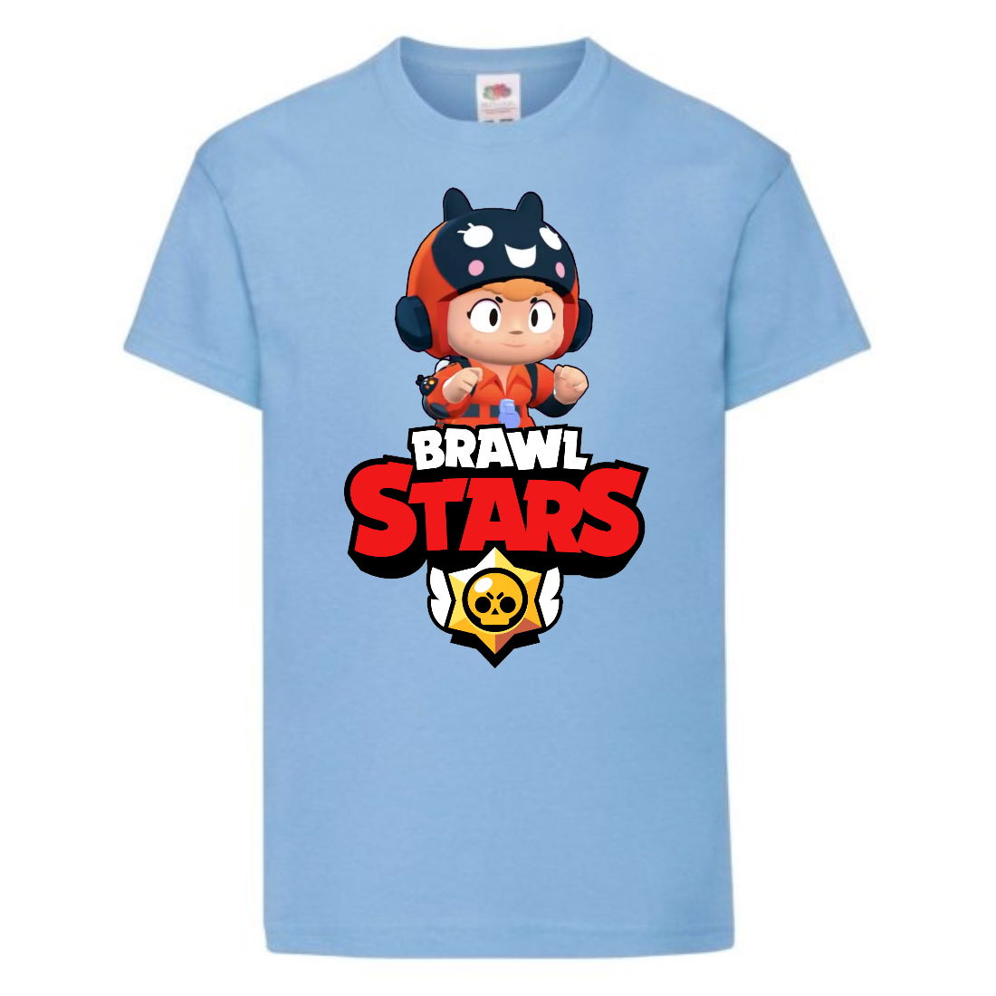 

Футболка детская Бравл Старс Беа (Brawl Stars Bea) светло голубая 128 см