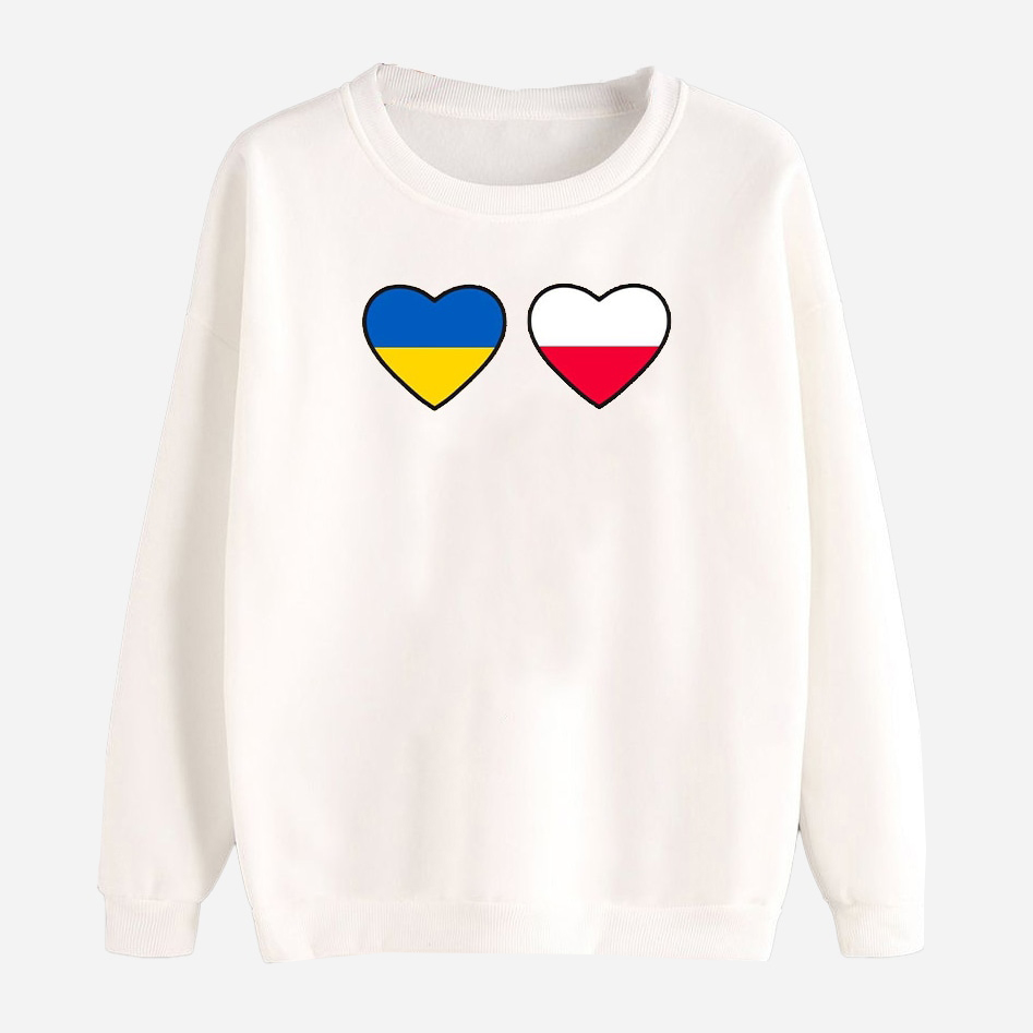 Акция на Світшот Love&Live Ukraina Polska LLP01557 M Білий от Rozetka